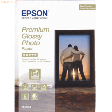Epson Fotopapier 13x18cm 255g/qm Premium Glossy VE=30 Blatt