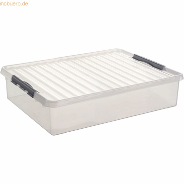 8711112756007 - helit the q-line Aufbewahrungsbox mit Deckel glasklar Lebensmittelechte stapelbare Kunststoffbox mit Klickverschluss 1 Box 60 Liter 8711112756007 - helit the q-line Aufbewahrungsbox mit Deckel glasklar Lebensmittelechte stapelbare Kunststoffbox mit Klickverschluss 1 Box 60 Liter
