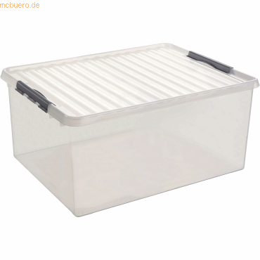 8711112833005 - helit the q-line Aufbewahrungsbox mit Deckel glasklar Lebensmittelechte stapelbare Kunststoffbox mit Klickverschluss 1 Box 120 Liter 8711112833005 - helit the q-line Aufbewahrungsbox mit Deckel glasklar Lebensmittelechte stapelbare Kunststoffbox mit Klickverschluss 1 Box 120 Liter