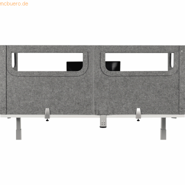 8719274674689 - Schreibtisch-Akustik-Trennwand BE Safety Screen U-Form mit Acrylfenster Dicke 10 mm B 160 x T 80 x H 60 mm hellgrau 8719274674689 - Schreibtisch-Akustik-Trennwand BE Safety Screen U-Form mit Acrylfenster Dicke 10 mm B 160 x T 80 x H 60 mm hellgrau