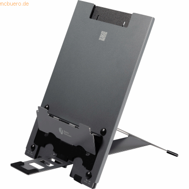 8719274676577 - Laptop Ständer Bakker Elkhuizen Ergo-Q Hybrid Pro für Laptops & Tablets bis 16” ergonomisch B 199 x T 284 x H 135 mm Aluminium dunkelgrau-matt