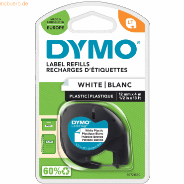 Dymo Etikettenband Dymo LetraTag weiß