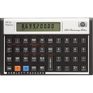 8827806815452 - Finanzrechner 12c Platinium schwarz programmierbar Batterie 8827806815452 - Finanzrechner 12c Platinium schwarz programmierbar Batterie