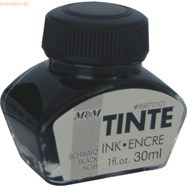 4009793800763 - 12 x Tinten 30ml Glas schwarz