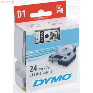 Dymo Schriftbandkassette Dymo D1 24mmx7m schwarz/weiß