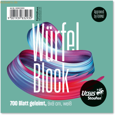 9001939832930 - Zettelklotz 608823000 Basic 90x90mm geleimt weiß Papier 700 Blatt 9001939832930 Ursus