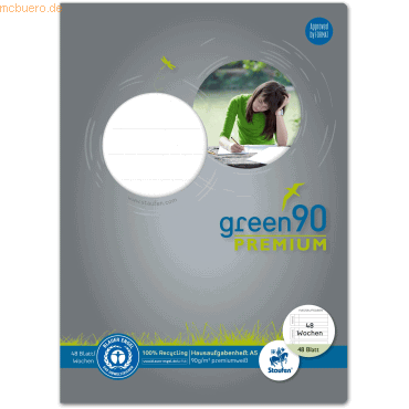 10 x Staufen Hausaufgabenheft Green A5 48 Blatt