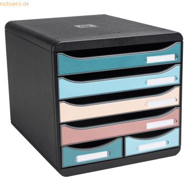 9002493312609 - Skandi Schubladenboxen PS (Polystyrol) Farbig Sortiert Schwarz 6 Schubladen 278 x 347 x 271 cm