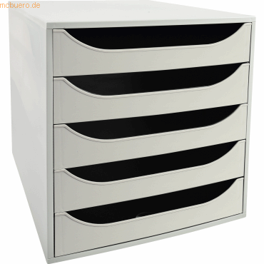 9002493423671 - Schubladenbox Ecobox 229606D A4+ 5Schübe offen grgr 9002493423671 Exacompta
