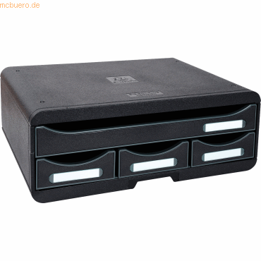 9002493424180 - Schubladenbox Toolbox 319714D schwarz schwarz 4 Schubladen geschlossen 9002493424180 Exacompta