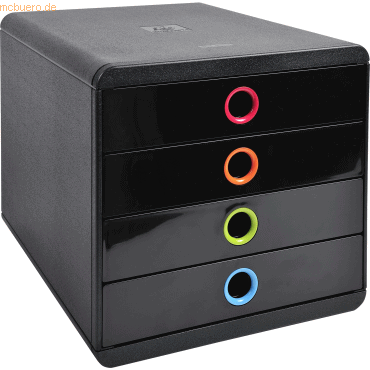 9002493424265 - Schubladenbox Pop-Box 314498D schwarz bunt 4 Schubladen geschlossen 9002493424265 Exacompta 9002493424265 - Schubladenbox Pop-Box 314498D schwarz bunt 4 Schubladen geschlossen 9002493424265 Exacompta