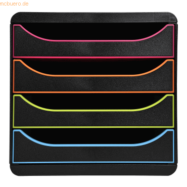 9002493424357 - Schubladenbox mit 4 Schubladen Big Box Kunststoff Farbig sortiert 278 x 347 x 267 cm