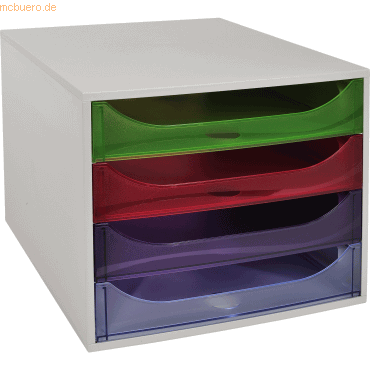 9002493424531 - Schubladenbox Ecobox 228699D A4+ 4Schübe offen grharlek 9002493424531 Exacompta