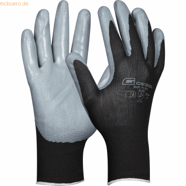 9002701926208 - Handschuh Midi Flex Größe 8 schwarz Arbeitshandschuh Schutzhandschuh - Gebol 9002701926208 - Handschuh Midi Flex Größe 8 schwarz Arbeitshandschuh Schutzhandschuh - Gebol