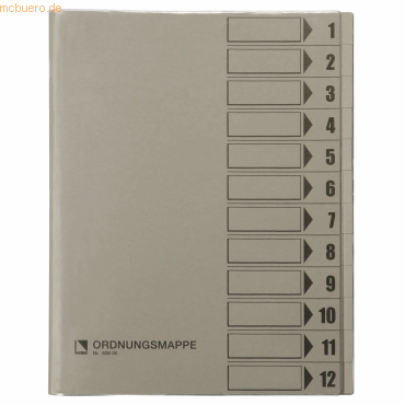 9003261590502 - bene Ordnungsmappe Ordnungsmappe Rc grau 250g 12t DIN A4 12-Fach Grau 9003261590502 - bene Ordnungsmappe Ordnungsmappe Rc grau 250g 12t DIN A4 12-Fach Grau