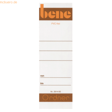 9003263690026 - Rückenschilder 291460 49 x 158 mm weiß zum einstecken 9003263690026 291460 10 Stück