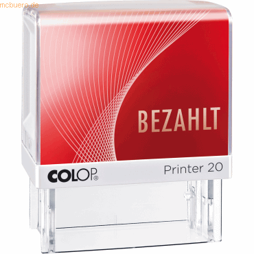 9004362395133 - Textstempel Printer 20 BEZAHLT 100669 38mm Kunststoff rot 9004362395133 - Textstempel Printer 20 BEZAHLT 100669 38mm Kunststoff rot