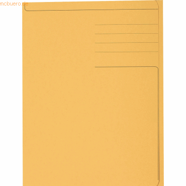 3130634480057 - 100 x Aktenmappe A4 280 g qm Karton pastellgelb