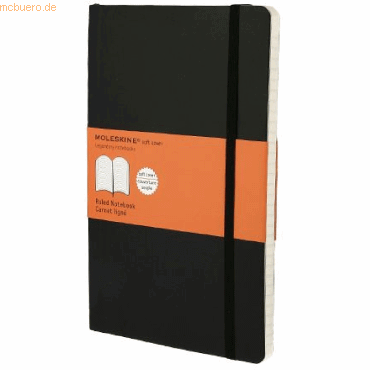 Moleskine Notizbuch L A5 13x21cm liniert Softcover schwarz