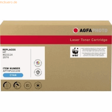 4250164896834 - AgfaPhoto Toner APTHP2211XE ersetzt HP W2211X 207X CY