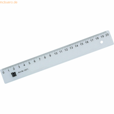 4007735015718 - 10 x Lineal Kunststoff 20cm transparent