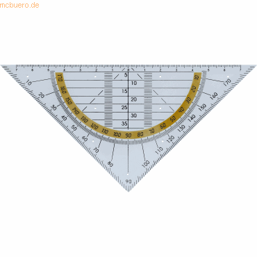 10 x Alco Geometrie-Dreieck Kunststoff 16cm transparent