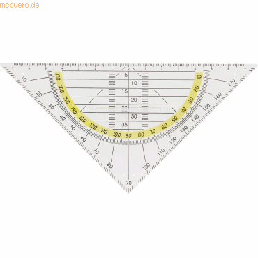 10 x Alco Geometrie-Dreieck Kunststoff mit Griff 16cm transparent