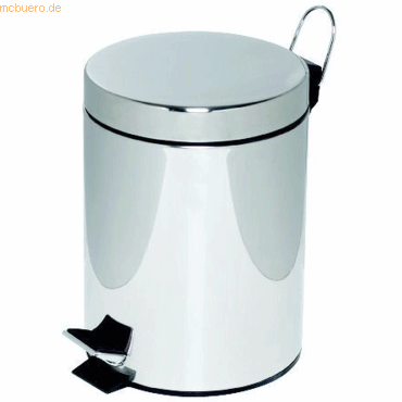4007735296070 - Tretabfalleimer Stahl kunststoffbeschichtet 5l chrom 4007735296070 - Tretabfalleimer Stahl kunststoffbeschichtet 5l chrom