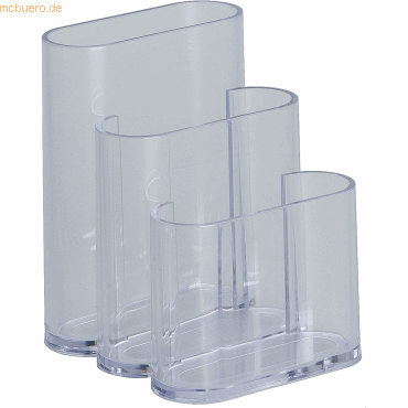4007735044541 - Utensilienbox Acryl 3 Fächer 90x115x115mm glasklar