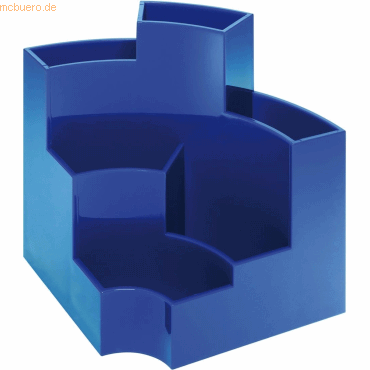 4007735447359 - Schreibtischbutler 6 Fächer Kunststoff blau