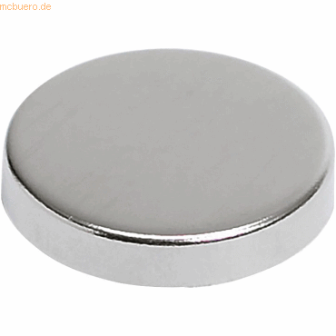 4007735680022 - 10 x Haftmagnet Metall 22mm TG 800 g silber VE=10 Stück