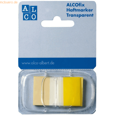 4007735682538 - 20 x Haftmarker Alcofix 43x25mm gelb Kunststoffspender VE=50 Stüc 4007735682538 - 20 x Haftmarker Alcofix 43x25mm gelb Kunststoffspender VE=50 Stüc