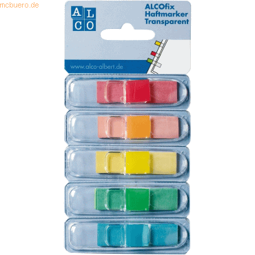 4007735068295 - 20 x Haftmarker Alcofix 43x12mm VE=5 Farben je 25 Stück