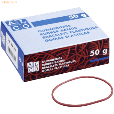 4007735073121 - 10 x Gummiring Naturkautschuk 25mm rot 50g