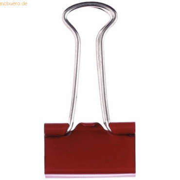 4007735781125 - Foldbackklammer Metall vernickelt 19mm rot VE=12 Stück