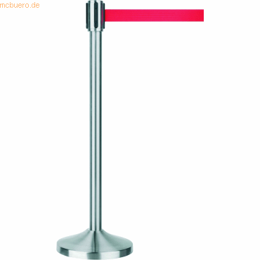 4007735080105 - Gurtständer Innenbereich 50mmx3m Edelstahl gebürstet mit rotem Gu 4007735080105 - Gurtständer Innenbereich 50mmx3m Edelstahl gebürstet mit rotem Gu