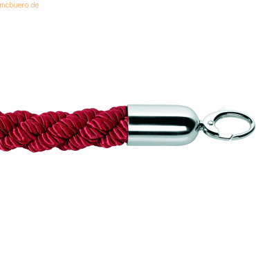4007735804329 - Kordel für Seilständer 3cm mit Chrom-Endstück 15m rot 4007735804329 - Kordel für Seilständer 3cm mit Chrom-Endstück 15m rot