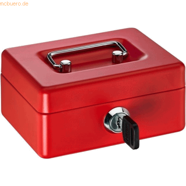 4007735850128 - Geldkassette Mini-Box Stahlblech mit Schloss 125x95x60mm rot