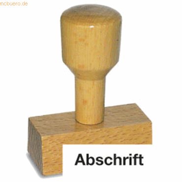 4011272701003 - Textstempel LST801 mit Text Abschrift Holz braun