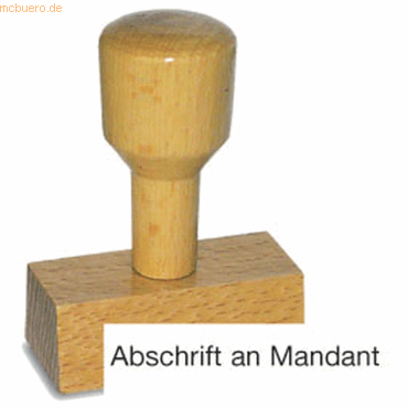 4011272701010 - Textstempel LST802 mit Text Abschrift an Mandant Holz braun