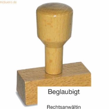 4011272701089 - Textstempel LST809 mit Text Beglaubigt Rechtsanwältin Holz braun