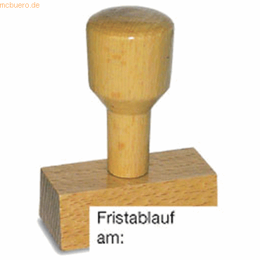 4011272701140 - Textstempel LST815 mit Text Fristablauf am Holz braun