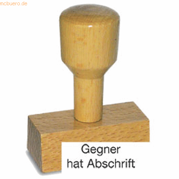 4011272701157 - Textstempel LST816 mit Text Gegner hat Abschrift Holz braun