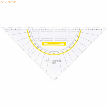 9003182155545 - Kunststoff-Geodreieck 1555 4 glasklar 25cm mit abnehmbarem Grif