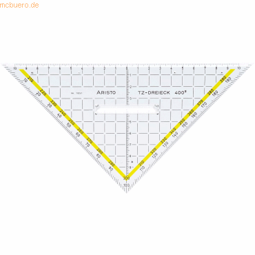 9003182165124 - Kunststoff-Geodreieck TZ-Dreieck 1651 2 glasklar 225cm mit Griff 9003182165124 Aristo