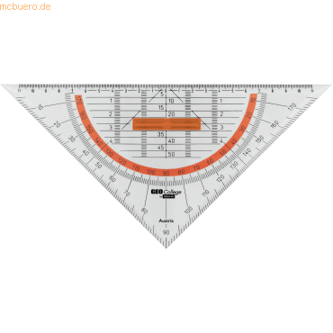 9003182230082 - Kunststoff-Geodreieck 23008 GEOCollege transparent 25cm mit abnehmbarem Griff 9003182230082 Aristo