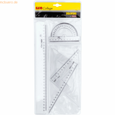 9003182235094 - 20 x Geometrie-Set Geocollege 4-teilig transparent