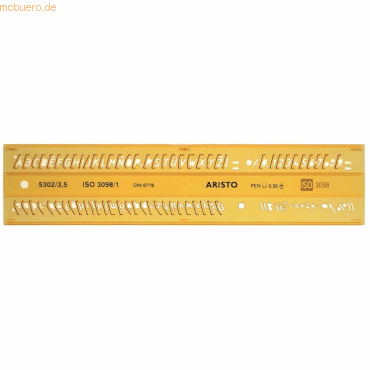 Aristo Schriftschablone 3,5mm kursiv H-Profil Typ B