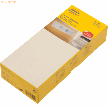 Avery Zweckform Frankier-Etiketten Doppel-Etikett weiß 210x45mm VE=500