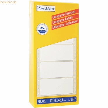 Avery Zweckform Universal-Etiketten 101,6x48,4 mm 2000 Etiketten weiß